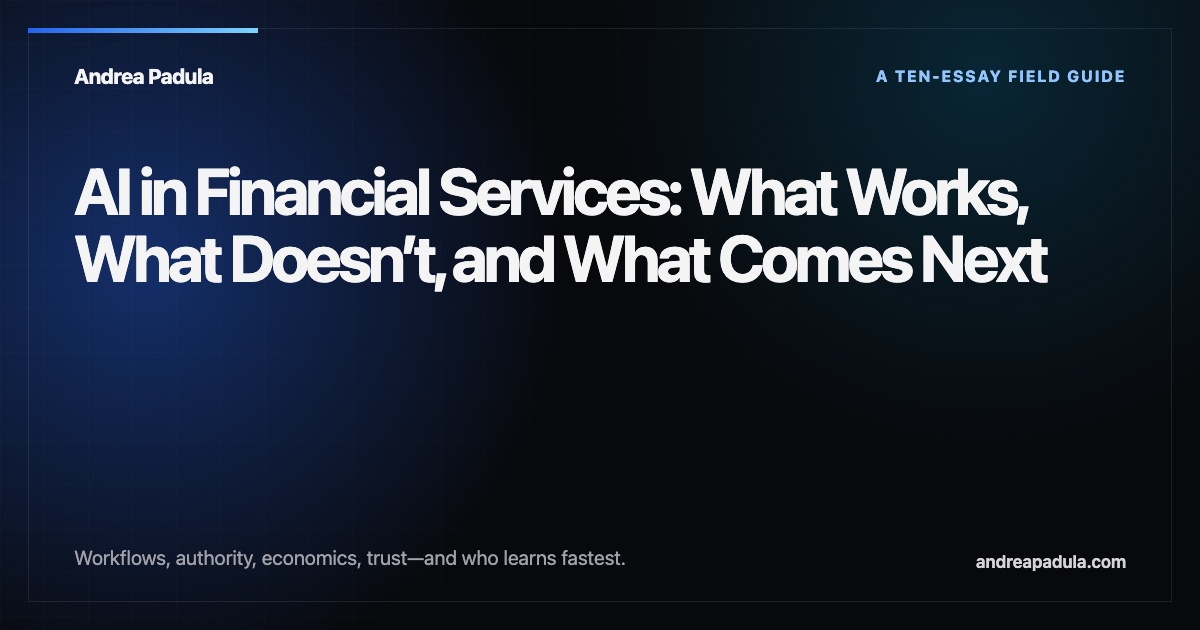 AI in Financial Services series title card
